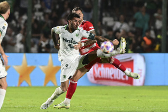 Junín, Argentina.- En las fotos tomadas el 19 de marzo del 2023, durante el encuentro entre River Plate y Sarmiento por la Liga Profesional en el Estadio Eva Perón. El equipo de Martín Demichelis alcanzó la cima de la Liga Profesional con su victoria 2-0 ante Sarmiento.