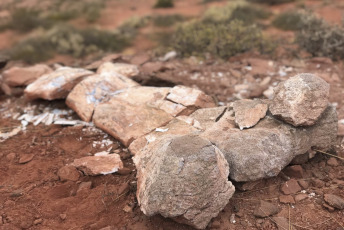 Neuquén, Argentina.- En las fotos tomadas el 14 de abril del 2023, investigadores trabajan en cercanías de la localidad de Añelo en Neuquén, ante el hallazgo del fémur de un titanosaurio. "Nos encontramos en las bardas norte de la localidad de Añelo, a unos tres kilómetros aproximadamente del casco urbano, por el hallazgo de un material de dinosaurio; hasta el momento, un fémur", precisó el paleontólogo de la UNCo, Juan Porfiri, en diálogo con la prensa.