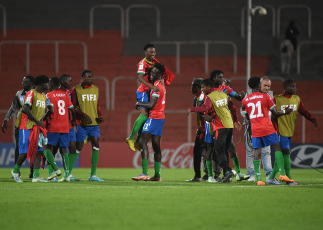 Mendoza, Argentina.- En las fotos tomadas el 22 de mayo del 2023, durante el partido entre Gambia y Honduras en el Mundial Sub-20 de Argentina en el estadio Malvinas Argentinas de Mendoza. La Selección de fútbol Sub-20 de Gambia, con un doblete de Adama Bojang, derrotó este lunes por 2-1 a Honduras, que se vio superada físicamente en la primera jornada del Grupo F del Mundial Sub-20 de Argentina 2023.