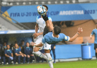 La Plata, Argentina.- En las fotos tomadas el 25 de mayo del 2023, durante el partido entre Uruguay e Inglaterra por la segunda fecha del Grupo E del Mundial Sub 20, en el Estadio La Plata. La selección uruguaya cayó derrotada ante Inglaterra 2 por 3. Con esta victoria Inglaterra terminó de firmar su clasificación a octavos de final.