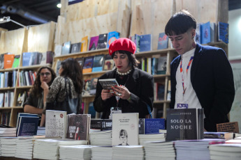 Buenos Aires, Argentina.- In the photos taken on May 8, 2023, people visit the Buenos Aires Book Fair in La Rural. After a weekend of great flow of people, the Buenos Aires Book Fair 2023 continues. There are only 7 days left of the most important cultural event in the country, and all are loaded with activities with presentations of the latest news from the publishing industry , talks and tables with authors, book signings, workshops for children and poetry readings.