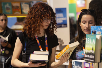 Buenos Aires, Argentina.- In the photos taken on May 8, 2023, people visit the Buenos Aires Book Fair in La Rural. After a weekend of great flow of people, the Buenos Aires Book Fair 2023 continues. There are only 7 days left of the most important cultural event in the country, and all are loaded with activities with presentations of the latest news from the publishing industry , talks and tables with authors, book signings, workshops for children and poetry readings.