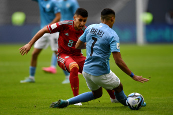 La Plata, Argentina.- En las fotos tomadas el 21 de mayo del 2023, durante el partido entre Colombia e Israel en un encuentro por la primera fecha del Grupo C del Mundial Sub-20 de Argentina en el estadio Ciudad de La Plata. Colombia se impuso a Israel por 2-1, Gustavo Puerta, fue quien anotó los goles en la selección Colombia Sub-20.