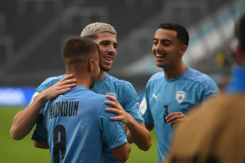 La Plata, Argentina.- En las fotos tomadas el 21 de mayo del 2023, durante el partido entre Colombia e Israel en un encuentro por la primera fecha del Grupo C del Mundial Sub-20 de Argentina en el estadio Ciudad de La Plata. Colombia se impuso a Israel por 2-1, Gustavo Puerta, fue quien anotó los goles en la selección Colombia Sub-20.