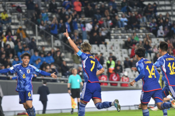 La Plata, Argentina.- En las fotos tomadas el 21 de mayo del 2023, durante el partido entre Japón y Senegal en un partido por el Grupo C del Mundial Sub-20 que se celebra en Argentina en el estadio Diego Armando Maradona. Japón derrotó este domingo 1 a 0 Senegal, con un tanto de Kuryu Matsuki a los 15 minutos del primer tiempo.