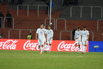 Mendoza, Argentina.- En las fotos tomadas el 30 de mayo del 2023, durante el partido entre Israel y Uzbekistán en los octavos de final 2 del torneo FIFA, Mundial Sub 20 en el Mundialista de Mendoza. Israel venció 1-0 a Uzbekistán. El único gol del partido, se hizo a los 51 minutos del segundo tiempo, por Anan Khalaili. Israel sigue camino y pasa a la Cuartos de Final.