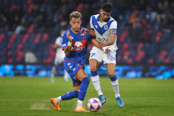 Buenos Aires, Argentina.- In the photos taken on June 22, 2023, during the match between Tigre and Vélez for matchday 21 of the Argentine Professional League at the Monumental Stadium in Victoria. Tigre beat Vélez 2-1 at home. On the next date, Tigre will face Defensa y Justicia, while Vélez will have Arsenal as a rival.