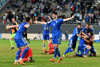 La Plata, Argentina.- En las fotos tomadas el 8 de junio del 2023, durante el partido entre Italia y Corea del Sur en semifinales del Mundial Sub-20 Argentina 2023 en el estadio Diego Armando Maradona de La Plata. Italia jugará ante Uruguay el domingo su primera final de un Mundial Sub-20, al vencer a Corea del Sur 2-1.