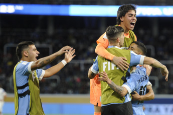 Santiago del Estero, Argentina.- En las fotos tomadas el 4 de junio del 2023, durante el partido entre Uruguay y Estados Unidos por los cuartos de final del Mundial Sub 20. Uruguay le ganó 2-0 a Estados Unidos y se clasificó a las semifinales donde se enfrentará a Israel.