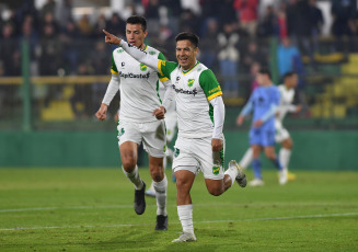 Buenos Aires, Argentina.- In the photos taken on June 13, 2023, during the match between Defensa y Justicia and Belgrano on the 20th date. of the Professional Football League at the Norberto Tomaghello stadium by Florencio Varela. Defensa y Justicia, with goals from Nicolás Fernández (PT 18m) and Juan Miritello (ST 45+3m), defeated Belgrano de Córdoba, 2-0.