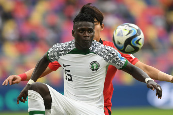 Santiago del Estero, Argentina.- En las fotos tomadas el 4 de junio del 2023, durante el partido entre Corea del Sur y Nigeria por los cuartos de final del Mundial Sub-20 en el Estadio Único Madre de Ciudades. Corea del Sur, con un gol del central Choi Seokhyun en la primera parte de la prórroga, superó este domingo a Nigeria por 1-0 y se medirá con Italia por un puesto en la final del Mundial.