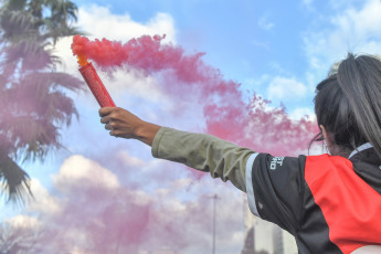 Buenos Aires, Argentina.- En las fotos tomadas el 15 de julio del 2023, River Plate celebra su inminente consagración en la Liga Profesional de Fútbol (LPF) tras el partido con Estudiantes de La Plata en el Monumental. River Plate venció a Estudiantes de La Plata por 3 a 1 y se coronó campeón de la Liga Profesional de Fútbol con dos fechas de anticipación, acompañado por 86.000 fervorosos hinchas que vivieron una fiesta completa en el Monumental.