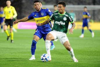 Buenos Aires, Argentina.- En las fotos tomadas el 28 de septiembre del 2023, durante el partido entre Boca Juniors y Palmeiras en el encuentro de ida de las semifinales de la Conmebol Libertadores disputado en La Bombonera. Boca igualó 0-0 con Palmeiras. Boca visitará a Palmeiras el próximo jueves en el Allianz Parque en busca del pasaje a la final de la Conmebol Libertadores.