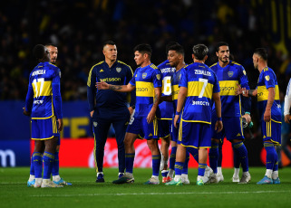 Buenos Aires, Argentina.- En las fotos tomadas el 28 de septiembre del 2023, durante el partido entre Boca Juniors y Palmeiras en el encuentro de ida de las semifinales de la Conmebol Libertadores disputado en La Bombonera. Boca igualó 0-0 con Palmeiras. Boca visitará a Palmeiras el próximo jueves en el Allianz Parque en busca del pasaje a la final de la Conmebol Libertadores.