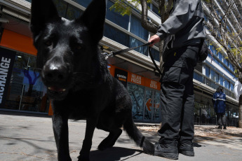 Buenos Aires, Argentina.- En las fotos tomadas el 18 de octubre del 2023, efectivos de la Policía Federal (PFA) junto con inspectores de la Administración Federal de Ingresos Públicos (AFIP) y de la Aduana realizaron un operativo de fiscalización en distintas sucursales de una casa de cambio registrada ante el Banco Central, con el objetivo de controlar que no haya irregularidades en las operaciones con divisas.