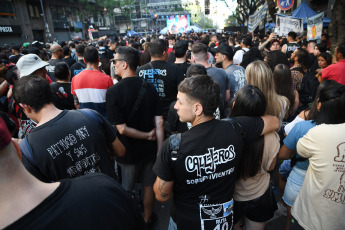 Buenos Aires.- In the photo taken on December 30, 2023, the organization No Nos Cuenten Cromañón carried out an event in tribute to victims and survivors of the tragedy of Cromañon in the Obelisk of Buenos Aires. Cromañon’s tragedy was a fire that occurred on the night of December 30, 2004 in 'República Cromañón', an establishment located in the neighborhood of Once in the city of Buenos Aires in Argentina, in the framework of a recital by the rock band Callejeros. This fire caused the worst worldwide tragedy in the history of rock music and one of the biggest unnatural tragedies in Argentina leaving a balance of 194 dead and at least 1432 injured.