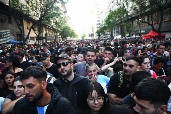 Buenos Aires.- In the photo taken on December 30, 2023, the organization No Nos Cuenten Cromañón carried out an event in tribute to victims and survivors of the tragedy of Cromañon in the Obelisk of Buenos Aires. Cromañon’s tragedy was a fire that occurred on the night of December 30, 2004 in 'República Cromañón', an establishment located in the neighborhood of Once in the city of Buenos Aires in Argentina, in the framework of a recital by the rock band Callejeros. This fire caused the worst worldwide tragedy in the history of rock music and one of the biggest unnatural tragedies in Argentina leaving a balance of 194 dead and at least 1432 injured.