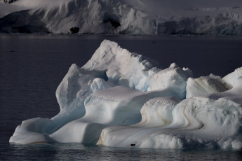 Antártida- En la foto del 13 de enero de 2024, el rompehielos ARA “Almirante Irízar”, tras haber efectuado tareas logísticas en la Base Antártica Conjunta Orcadas prosiguió su derrotero y arribó a Caleta Potter, donde fondeó frente a la Base Antártica Científica Carlini. Una vez allí, por medio de las embarcaciones de transporte de personal y vehículos, inició con la descarga de gasoil antártico (GOA), víveres secos, frescos y frigorizados; tubos de gas propano y 2 motores generadores diesel.