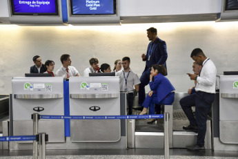 Buenos Aires, Argentina.- En las fotos tomadas el 24 de enero del 2024, muestra el aeropuerto internacional de Ezeiza en el marco del Paro Nacional. Las empresas Aerolíneas Argentinas y Jetsmart cancelaron todos sus servicios, mientras que la "low cost" Flybondi informó que operará 60 vuelos desde el aeropuerto internacional de Ezeiza y canceló seis, como consecuencia del paro de 12 horas convocado por la CGT.