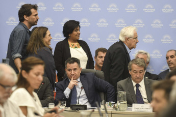 Buenos Aires, Argentina.- En las fotos tomadas el 15 de enero del 2024, el plenario de comisiones de la Cámara de Diputados que analiza el proyecto de ley ómnibus retomó su trabajo con la recepción de los testimonios de empresas, asociaciones, ONG's y sectores alcanzados por lo dispuesto en esa iniciativa.