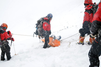 Mendoza, Argentina.- In the photo of January 21, 2024, the rescue service that works more than 6,000 meters high on Mount Aconcagua has a medium-complexity medical center that constitutes the ''highest hospital in the world', and is destined to help the hundreds of climbers who every year try to reach the summit of 6,962 meters.