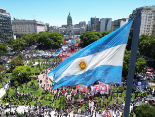 Buenos Aires, Argentina.- En la foto tomada el 24 de enero de 2024, vista de las distintas calles de Buenos Aires durante el paro general contra el DNU y la ley de bases del presidente Javier Milei.