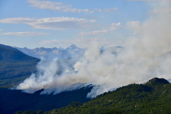 Rio Negro, Argentina.- En las fotos tomadas el 29 de enero del 2024, casi 100 brigadistas combaten por tierra el incendio en el Parque Nacional Los Alerces. El Servicio Meteorológico Nacional, reportó temperaturas récord de más de 40 grados Celsius en el país. Declarado Patrimonio de la Humanidad por la Organización de las Naciones Unidas para la Educación, la Ciencia y la Cultura, el sitio afectado es crucial para la conservación de especies de flora y fauna endémicas o en peligro de extinción.