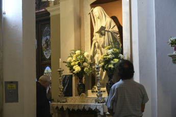 Buenos Aires, Argentina.- In the photos taken on February 9, 2024, during the mass celebrated in the Basilica of La Piedad, by Monsignor Rubén Frassia and the parish priest Raúl Laurenzena. The canonization of Mama Antula will take place on Sunday by Pope Francis in St. Peter's Basilica, making her the first saint in Argentina.