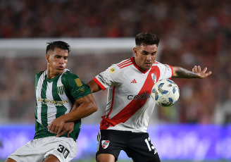 Buenos Aires, Argentina.- En las fotos tomadas el 18 de febrero del 2024, durante el partido River vs. Banfield, por el Grupo B de la Copa de la Liga en el Monumental. River y Banfield igualaron 1 a 1. Braian Galván y Pablo Solari marcaron los goles del encuentro.