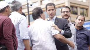 Juan Guaidó se reúne con transportistas en Venezuela en 2019