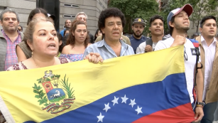 Venezolanos reclaman elecciones libres frente a la Cancillería Argentina en enero de 2019