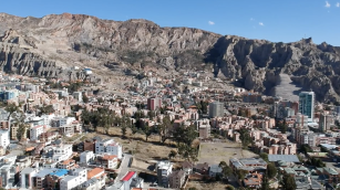 Vistas aéreas de La Paz, Bolivia