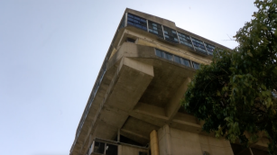 Exterior de la Biblioteca Nacional Mariano Moreno en Buenos Aires