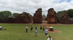 Tomas aéreas de las Ruinas de San Ignacio Miní en Misiones, Argentina