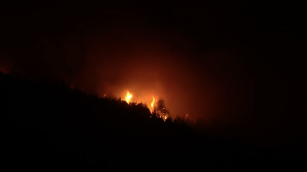 Incendio forestal en Cuesta del Ternero cerca de El Bolsón en 2021